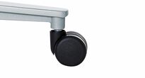 Hard or soft, braked double wheel castors, Ø 50 mm