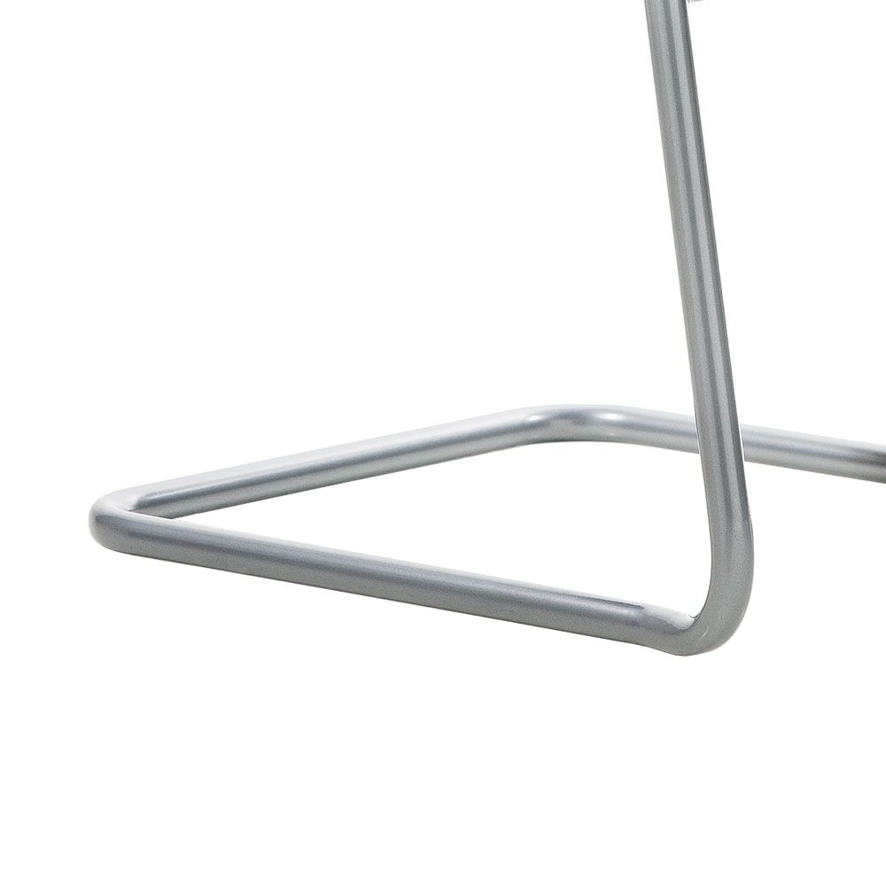 powder coated, silver