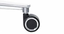 Universal wheel castors, braked, with chrome ring, Ø 60 mm