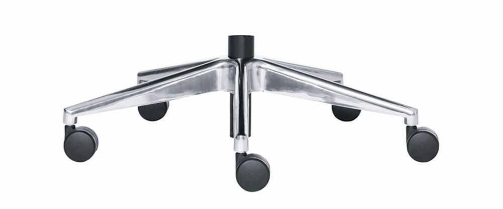 Fußkreuz hoch Aluminium poliert